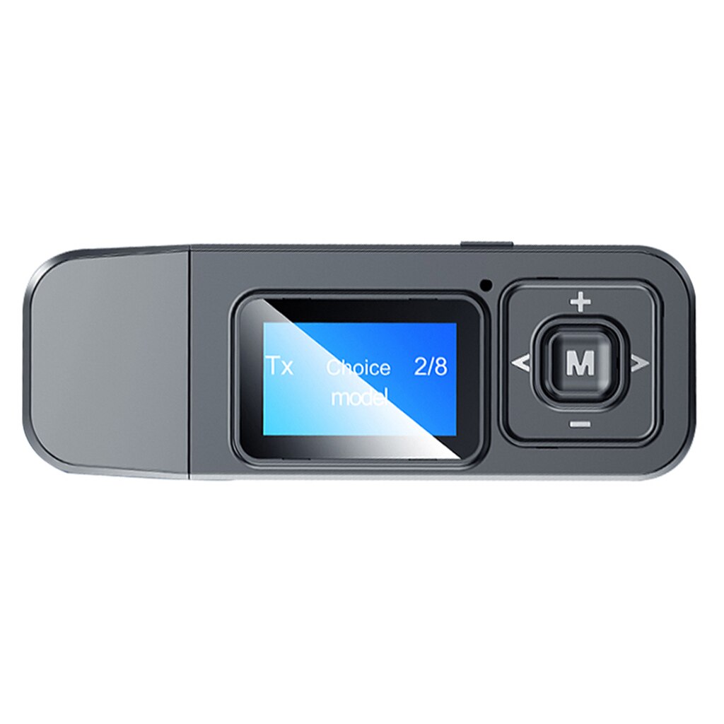 3in1 T12 Wireless USB Bluetooth 5.0 Audio Transmitter Receiver with LCD Display Mic for PC