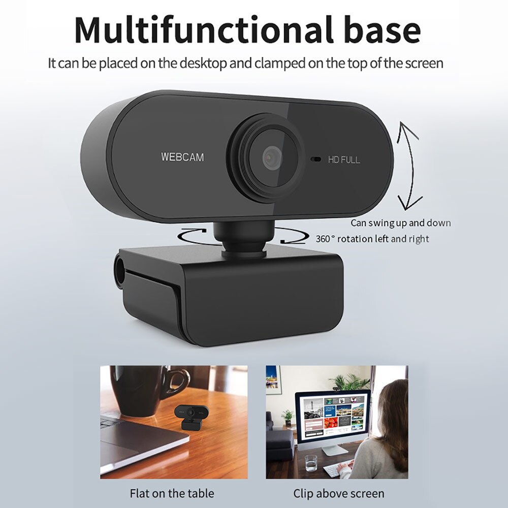 Tishric Autofocus Full Hd Webcam 1080P Web Camera Hd Computer Camera Plug En Play Webcam Pc Met Microfoon