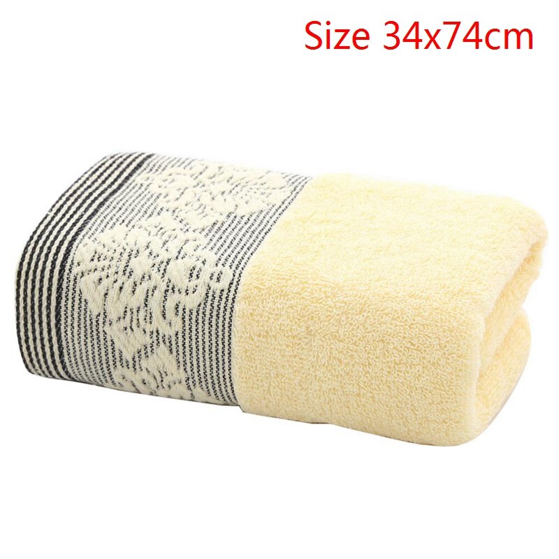 Toalha de banho absorvente urijk, toalha de algodão absorvente de 32 fios em 4 cores para adultos macio e macio: A-yellow