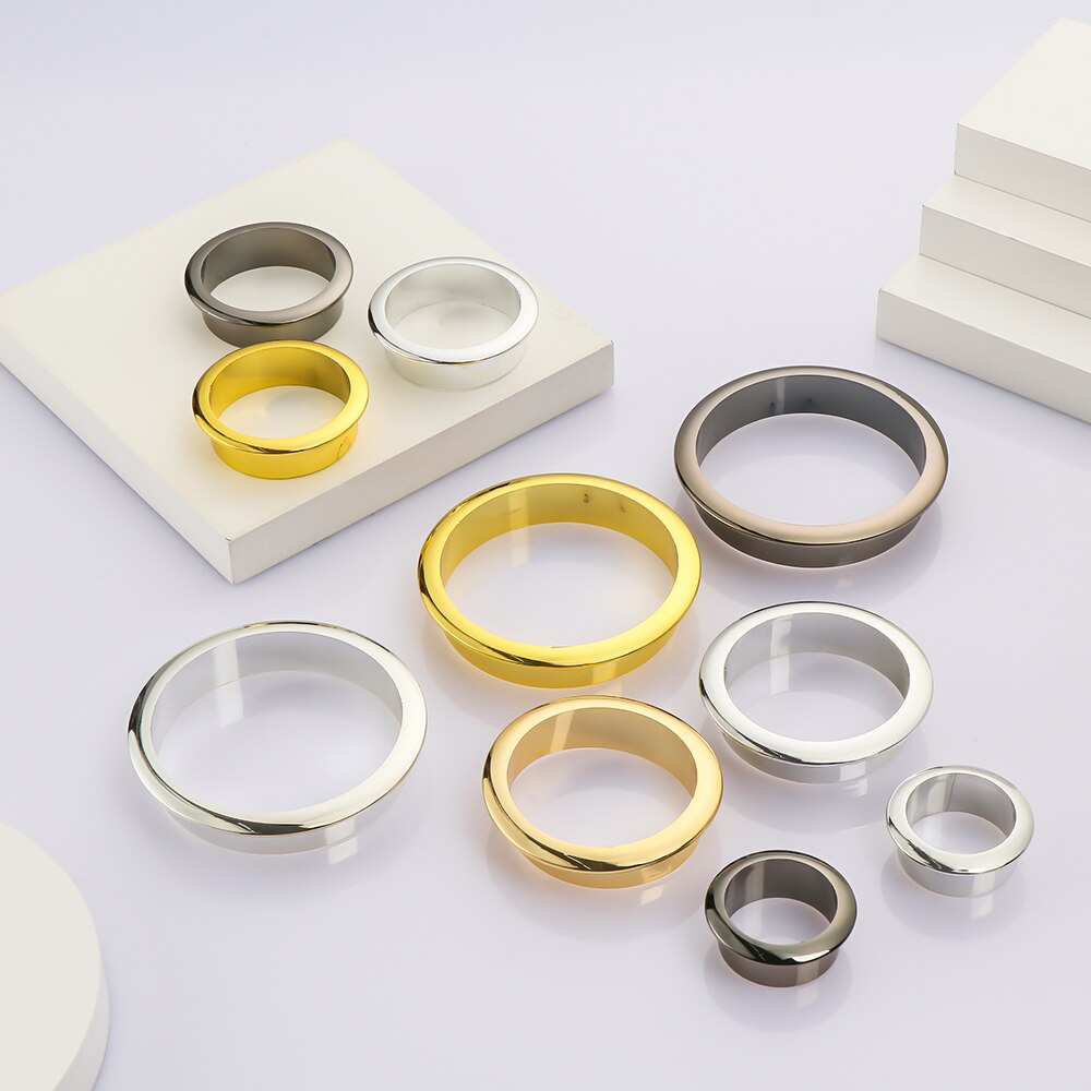 25-80mm Office Desk Cable Grommets Wire Hole Cover Practical Computer Table Outlet Port Wire Rack Organizer Furniture Hardware