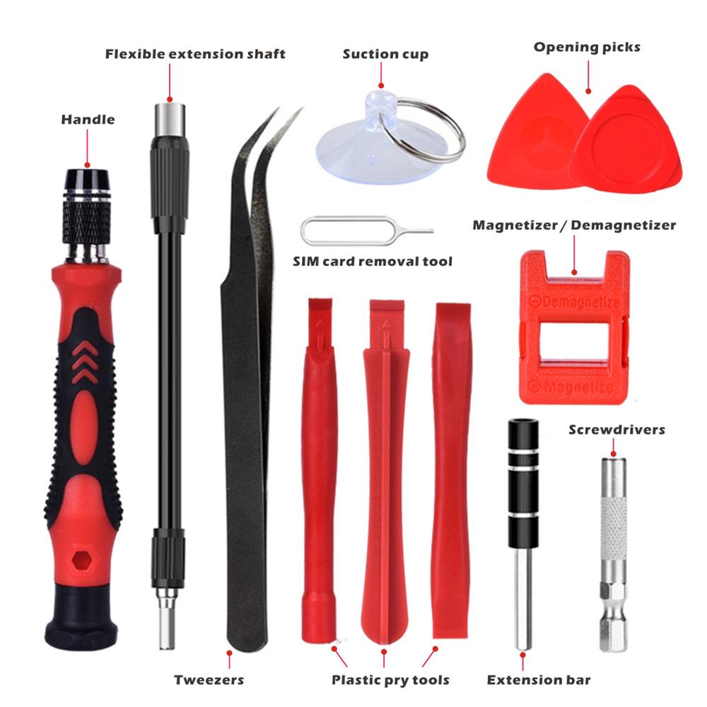115 in 1 Mini Precision Screwdriver Screw Driver Bit Set Multi-function Precision Mobile Phone Repair Device Hand Tools Torx Hex