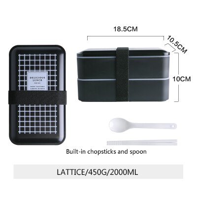 Lunch Box Lebensmittel Behälter Erhitzt Behälter Bento Essen Box Für Kinder Lancboks Lonchera Mahlzeit Prep Thermos Tasche Bolsa Almuerzo: D-LATTICE