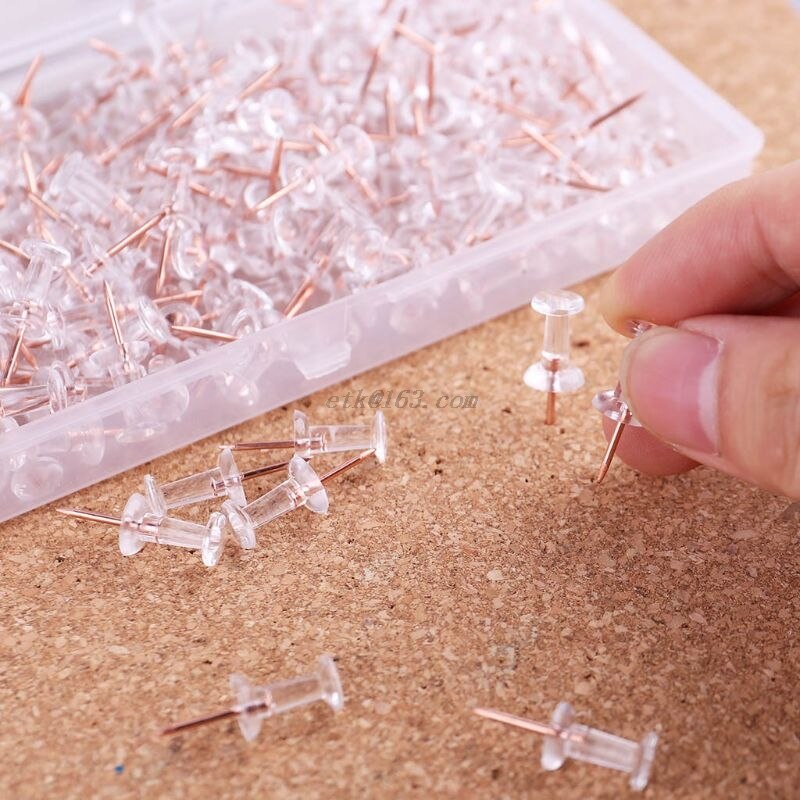 200pcs Push Pins Thumb Thumbtack Board Drawing Photo Wall Studs Office Supplies