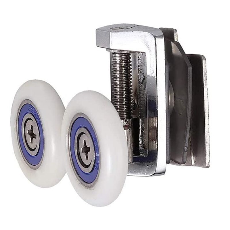 4 sztuk rolki drzwi prysznicowych 26Mm stopu cynku drzwi prysznicowe mocowania koła pasowe łazienka zestaw wymienny (2 szczyt + 2 Buttom)