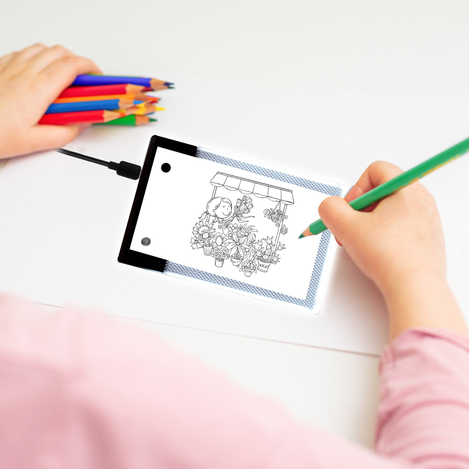 Animation Light Pad - 3 Brightness Levels - 13x8.5cm Arealer Acrylic Copyboard - 300 Sheets Flip Book Paper