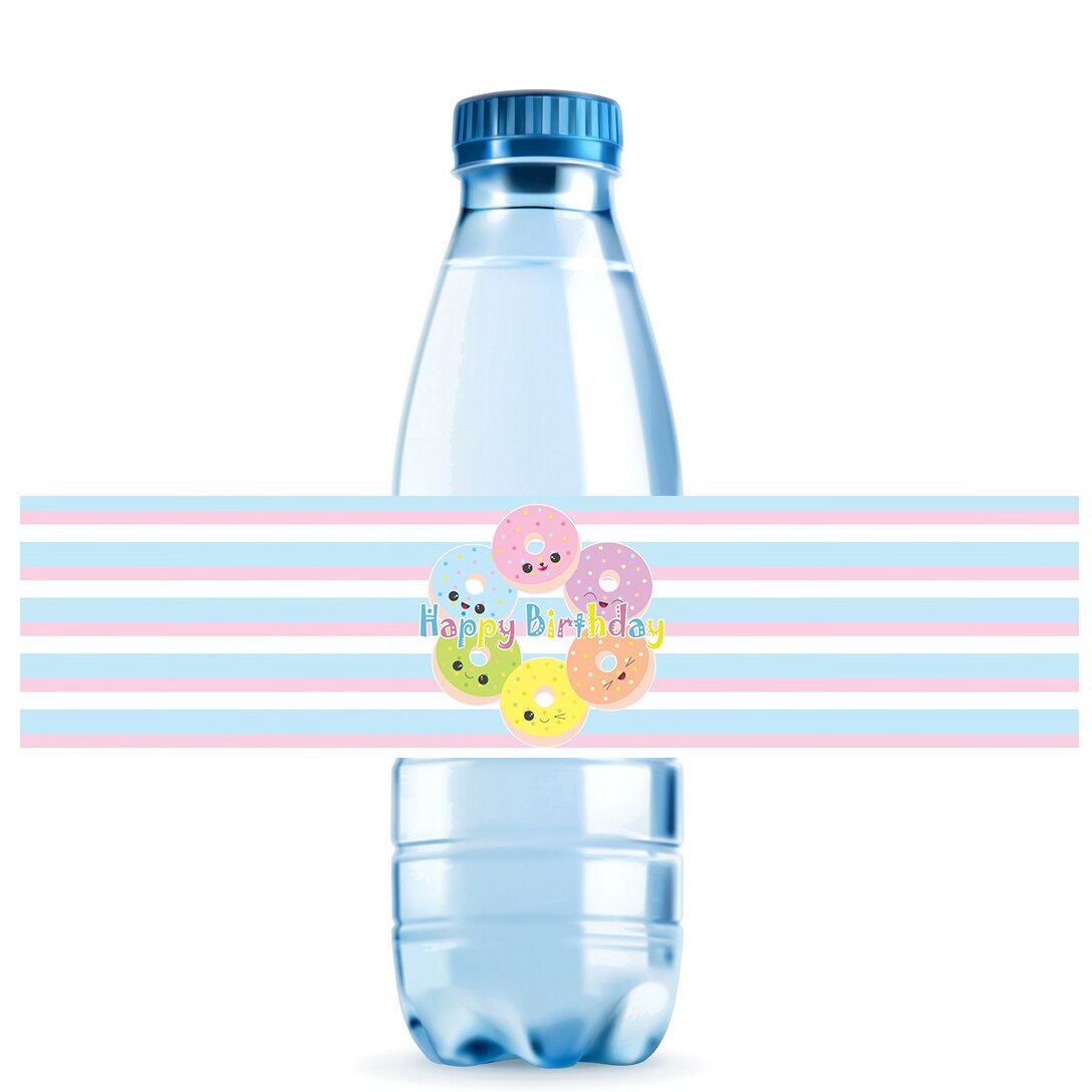 10pcs Donut Party Bottle Stickers Birthday Donut Grow Up Sweet Happy Birthday DIY Decoration Label Stickers Party Favor Packing: A