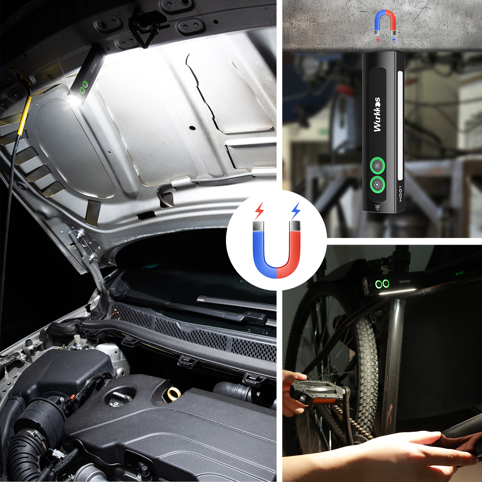 Wurkkos nueva linterna multifuncional HD01 1200 LM con luz verde luz blanca 90CRI luces laterales RGB IP65 impermeable senderismo