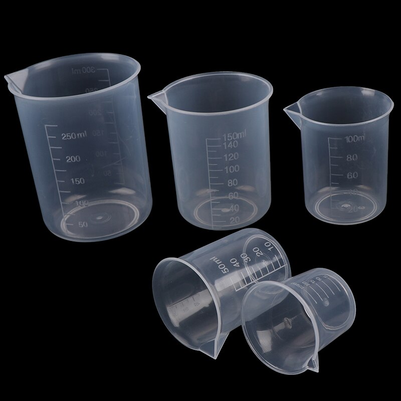 2PCS 25ml/ 50ml/100ml/150ml/250ml Transparent Plastic Bottle Graduated Measuring Cup For Baking Container For Mea