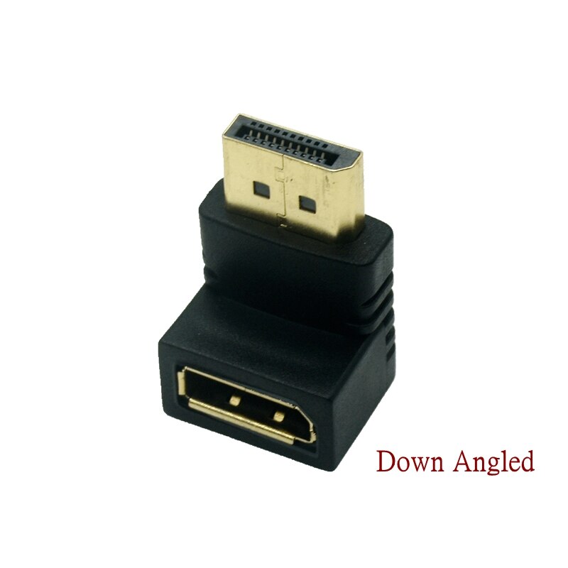 Omhoog Omlaag Displayport Adapter Links Haaks Dp Adapter 4K/60Hz 2K/144Hz Passeren 90 Graden Hoek Displayport 1.2 Converter: WHITE
