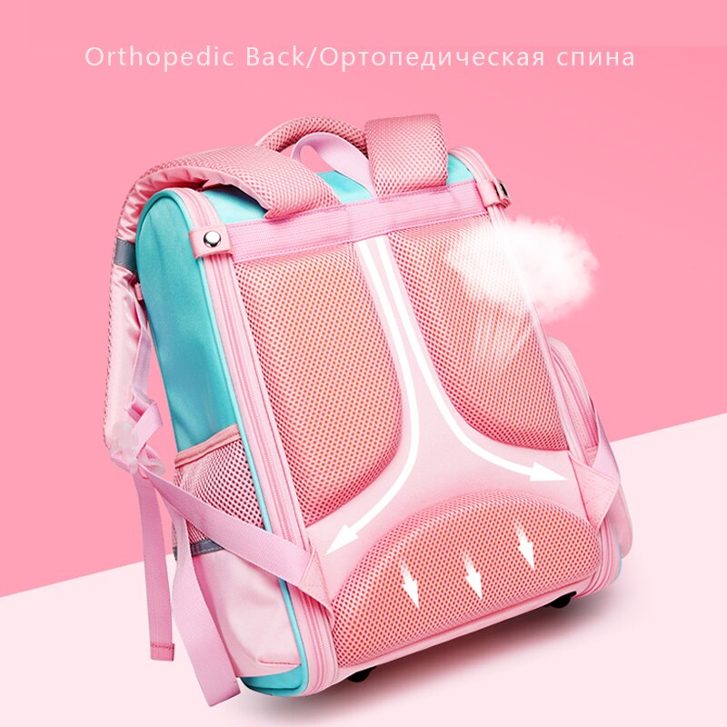 SUN otto Unicorn Girl School Bags borsa per libri ortopedica per bambini spazio in Nylon impermeabile 3D