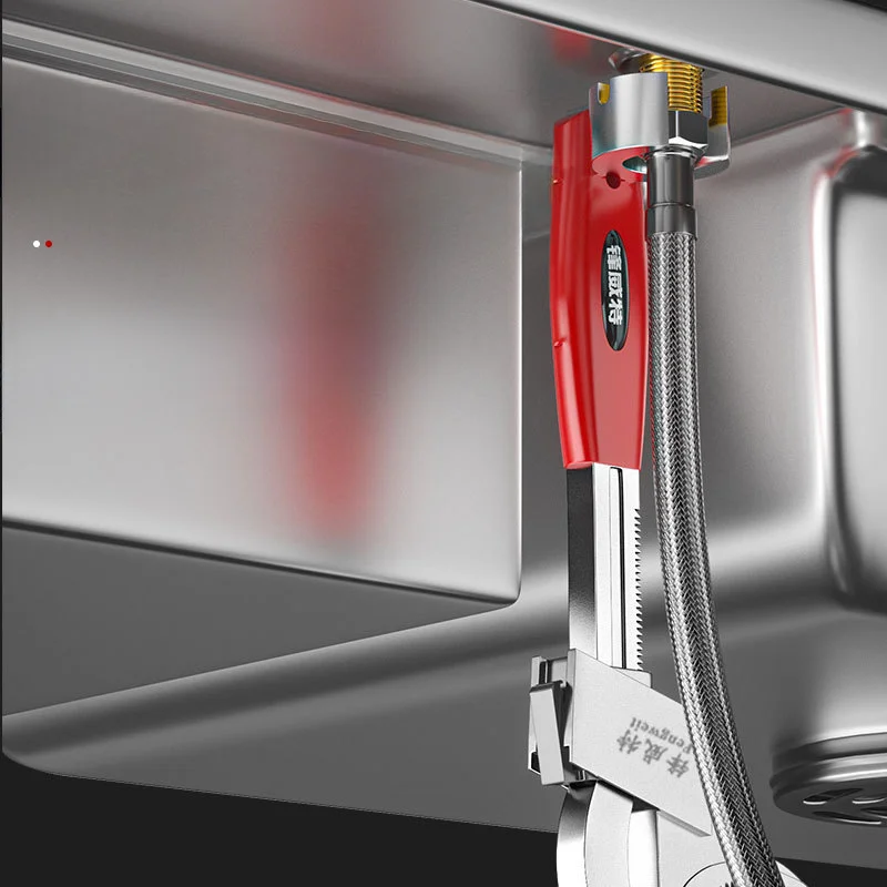 Clé universelle réglable à Double extrémité 4 en 1, clé de robinet multifonctionnelle pour salle de bain et plus encore