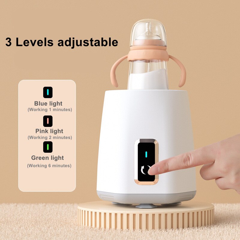 Mélangeur intelligent de lait en poudre pour bébé, Rechargeable par USB, avec veilleuse, doux, 3 niveaux réglables