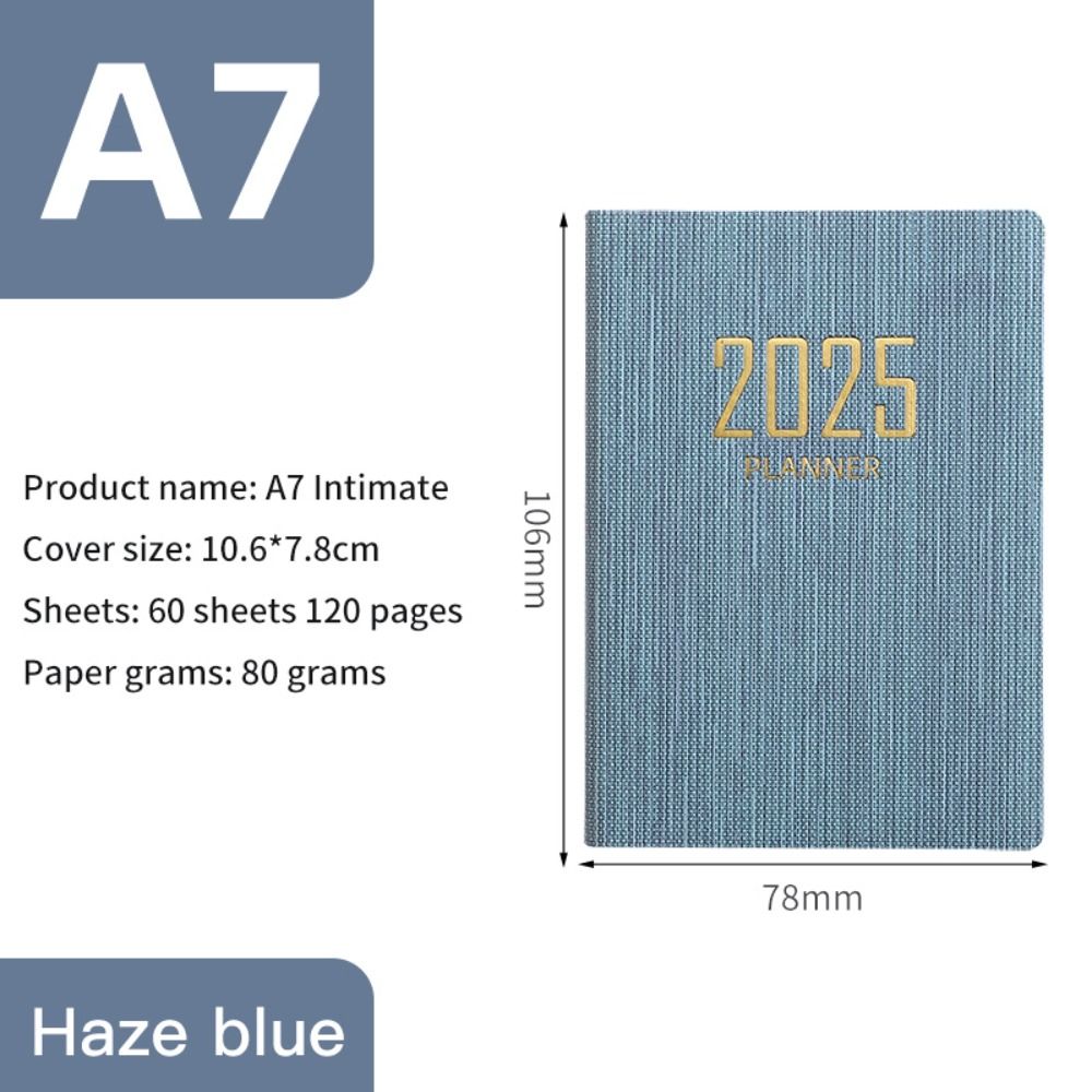 minimalistisch isches a5 2025 Agenda Buch mit Kalender zu tun Liste a5 Notizbuch Spanisch Morandi Farbe 2025 Planer Notizbuch Schul büro: Rosa