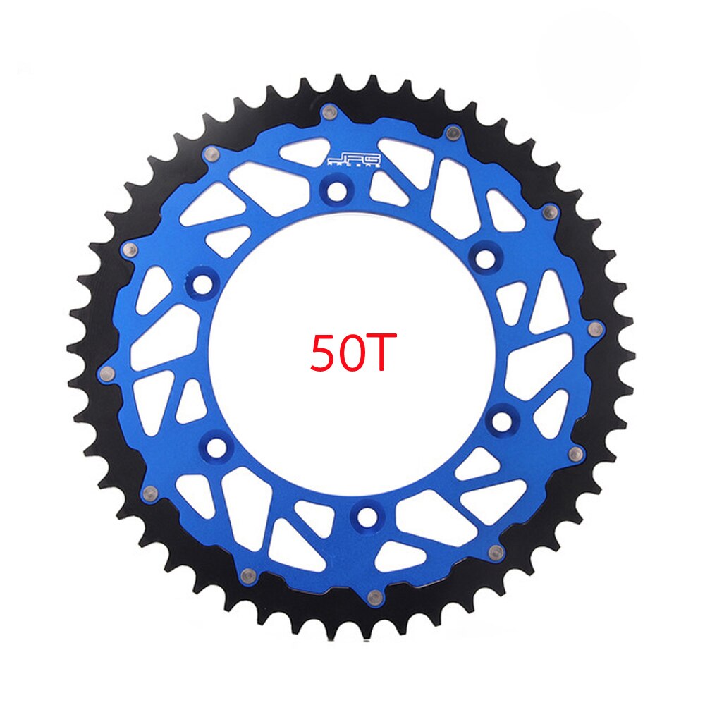 Moto 48 49 50 51T CNC Pignon de Chaîne Pour YAMAHA YZ125 TTR230 WR250F WR250R WR250X YZ250 YZ250F YZ426F WR426F WR450F YZ450F: 50T
