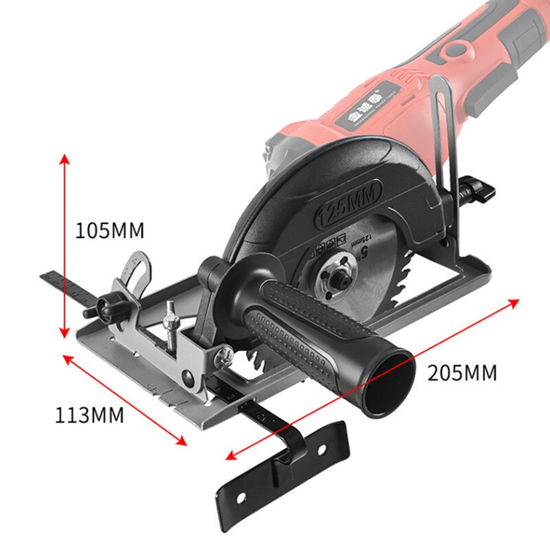 Quick Install Cutting Machine Slotting Base 45° Adjustable Cutting Depth Positioning Bracket for 100/115/125mm Angle Grinder