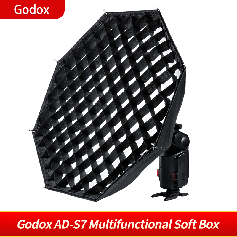 Godox AD-S7 Multifunctionele Achthoekige Honingraat Rooster Paraplu Softbox Voor Witstro Flash Speedlite AD200 AD180 AD360II3