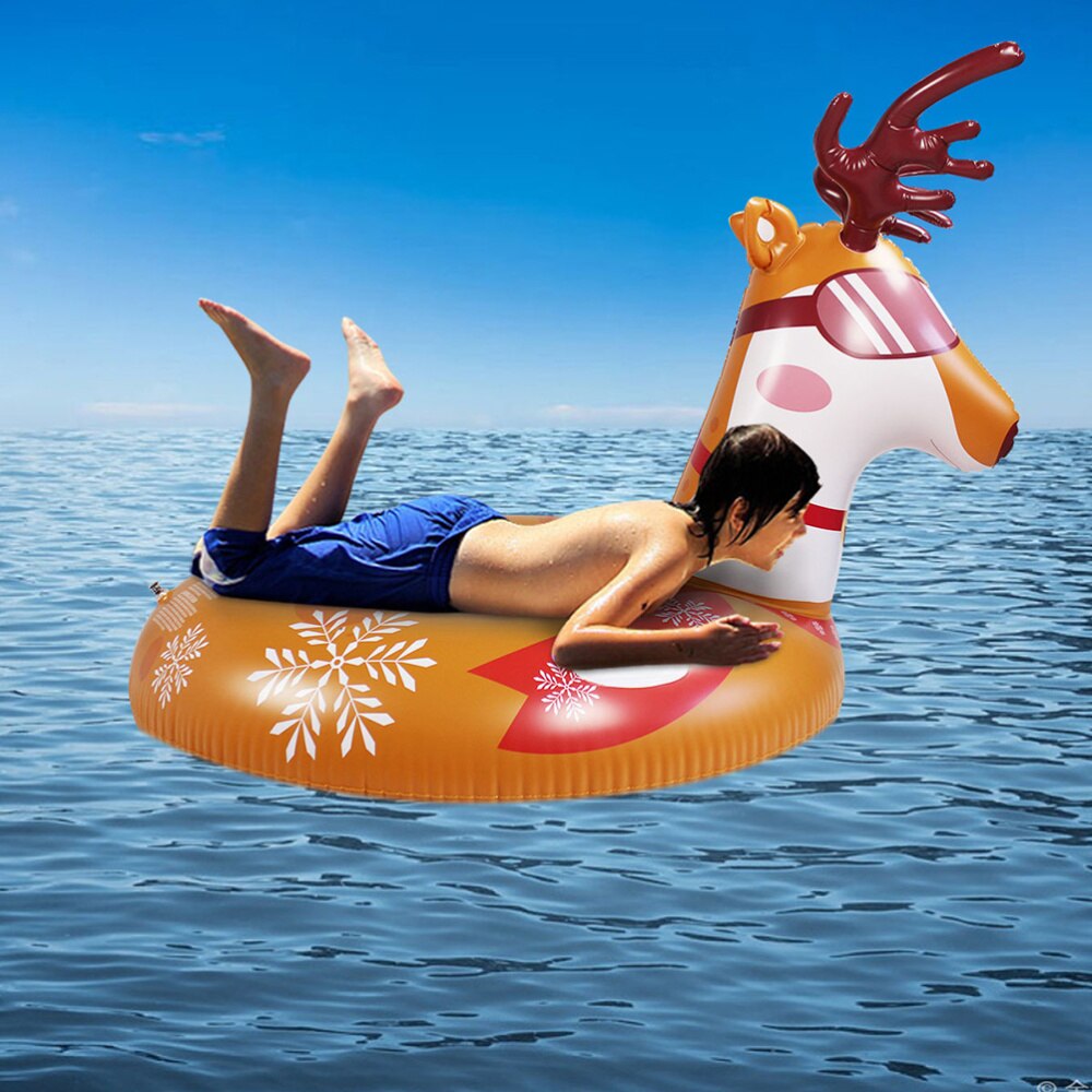 1 Pc Deer Snow Tube Inflatable Snow Tube for Outdoor Kids