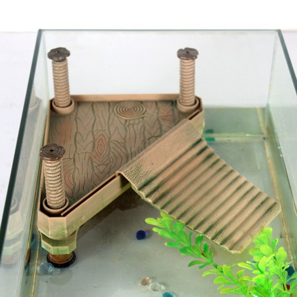 Eco-friendly Plastic Box Dock Natural Animal Turtle Pier Basking Platform Dock For Aquarium Fish Tank Decor