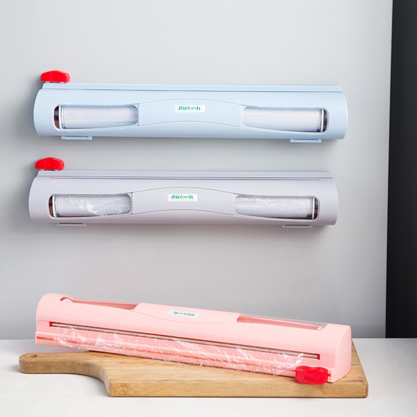 Plastic cutting box Kitchen artifacts gadget Safety film box plastic cutting paper