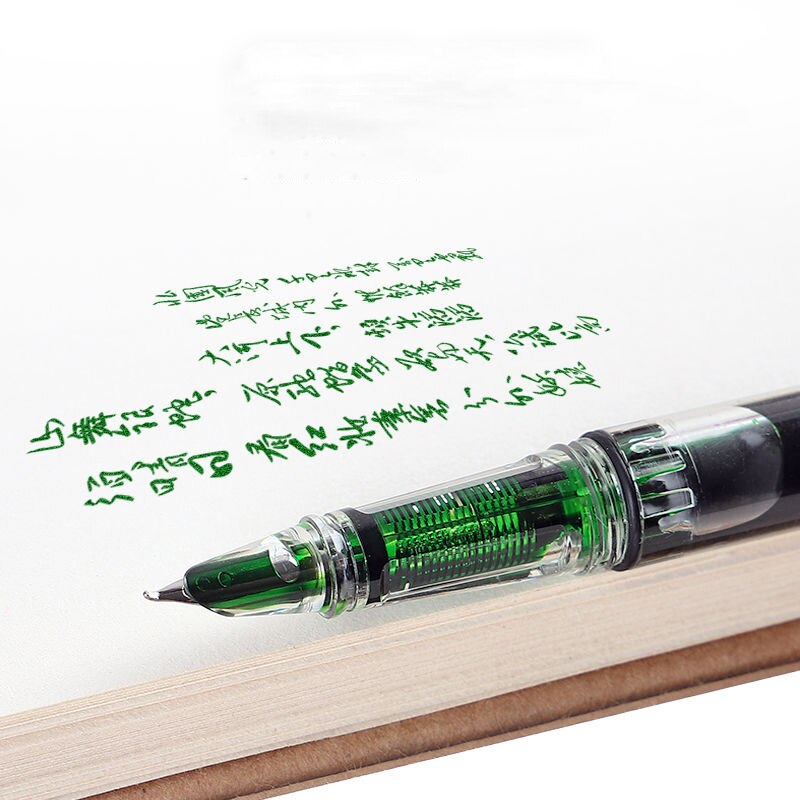 Stylo à encre de couleur pour écriture, stylo à plume transparente pour Signature Fude, brosse rotative à pointe douce de calligraphie
