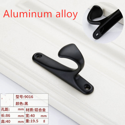 Zinklegering Slaapkamer Kleerhanger Muur Decoratieve Haak Sleutel Sjaal Handtas Opslag Hanger Badkamer Rack: 10   Aluminum alloy