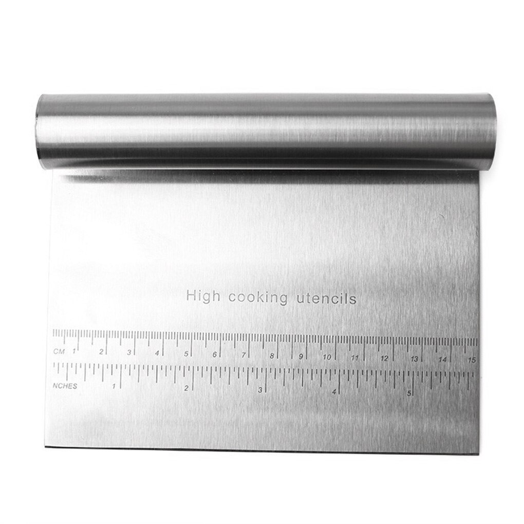 Stainless Steel Dough Scraper Pastry Scraping Cake Baking Tool Kitchen Utensil with Scale Baking scraper