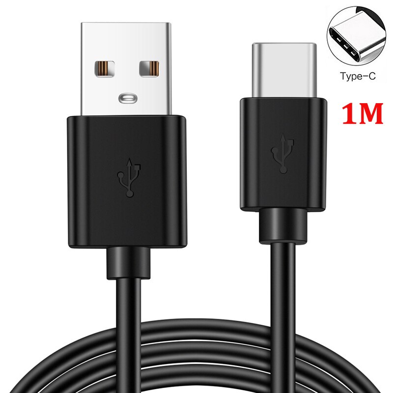 EU Plug QC 3.0 Fast Charger For Xiaomi Redmi 8A 9A Note 8T 9S 7 8 9 K20 K30 Pro OPPO A52 A72 A92 Type C USB Cable Phone Charger: 1m Black Cable