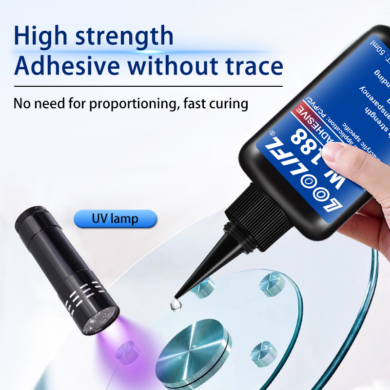 Super Strong UV Glue Ultraviolet Light Adhesive Second Fix Curing Powerful Bond Glass Metal Acrylic Quick Sealant DIY Craft