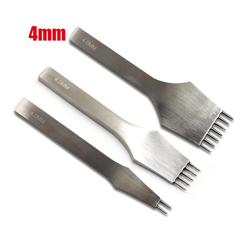 Herramienta de punzonado para manualidades de cuero, punzón, herramienta de costura de cuero, cincel de agujero circular de 3mm / 4mm / 5mm