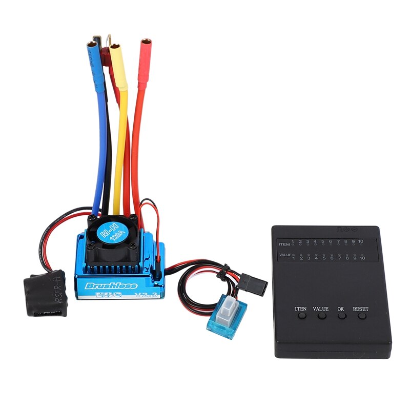 Micro V8 Engine Brushless Combo DollaTek Brushless Motor 3300 KV 60A Regler – Wasserdicht Für 1/8 & 1/10 RC-Cars 60A Regler Für 1/8 1/10 Auto 2030 Motor 20x30 Mm