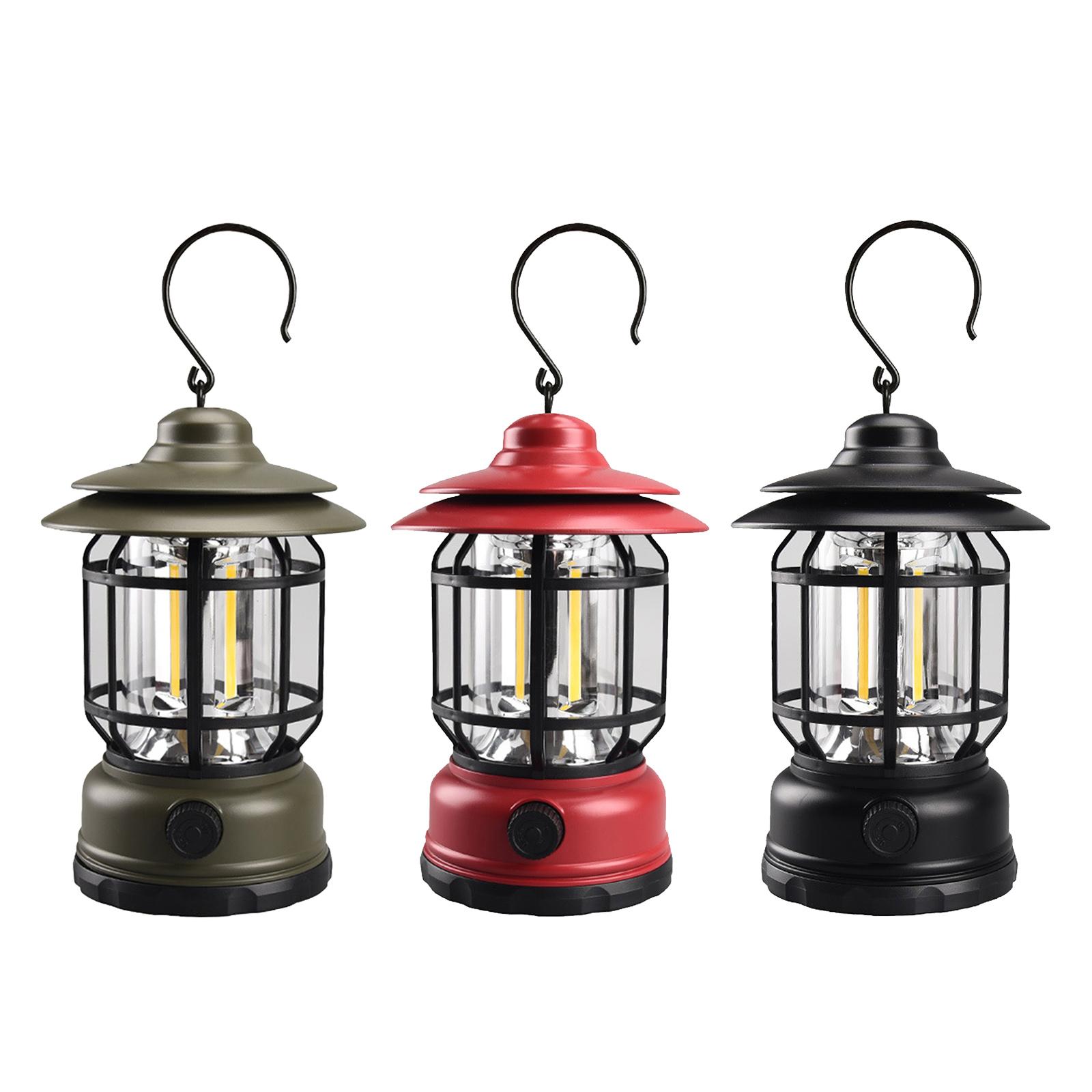 Outdoor Camping Lantern Retro Campsite Light Portable LED Emergency Lamp Atmosphere Gas Light for Garden Yard Camping Lights