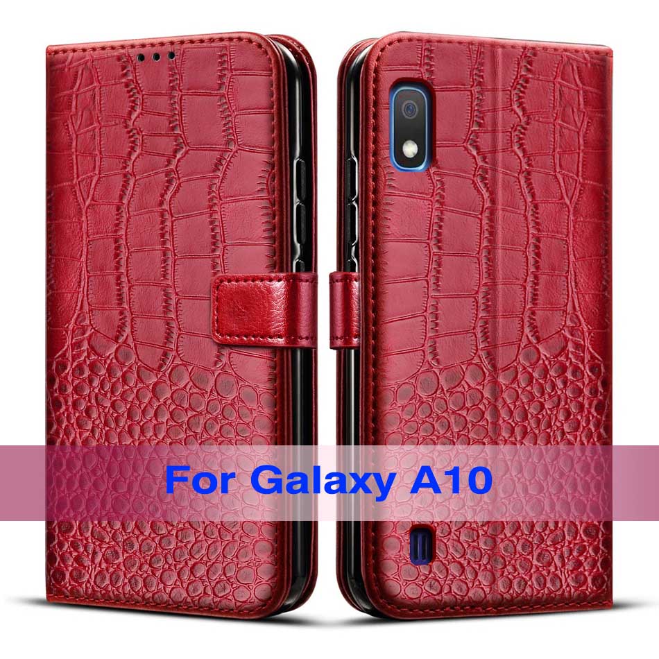 Voor Samsung Galaxy A10 Case Flip Silicone Magnetische Telefoon Case Voor Samsung Galaxy A10 Een 10 A105F A105 Tpu Gevallen cover Funda Couqe: Red