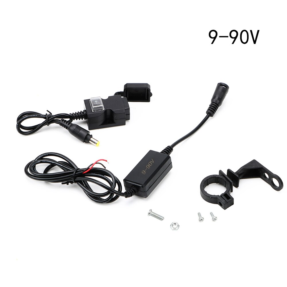 Dual USB Port 12V Waterproof Motorbike Motorcycle Handlebar Charger 5V 1A/2.1A Adapter Power Supply Socket for Phone Mobile: Max90V