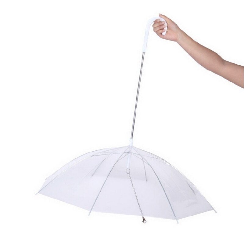 Parapluie Transparent pour animaux de compagnie, , avec laisse, pour Protection contre la pluie et la neige, fournitures pour chiens