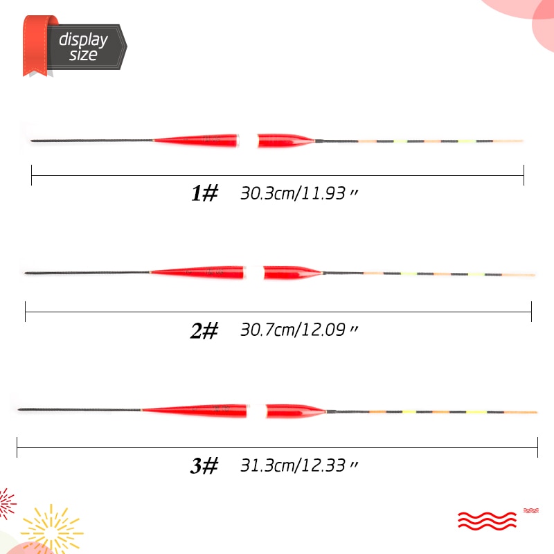 3Pcs/lot Led Electronic Fishing Float with Battery Night Floats Balsa Wood Night Vision Float Fishing Tackle Luminous Float