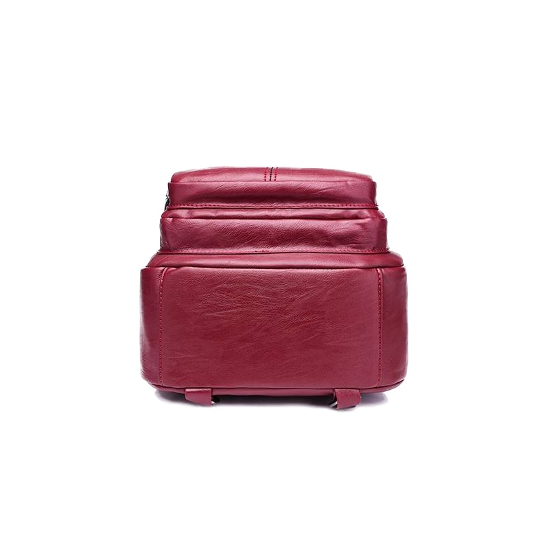 Plusieurs fermetures à glissière et plusieurs poches Vintage femmes en cuir sac à dos multifonction Portable femmes épaule loisirs sacs de créateurs