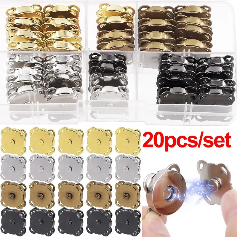 2/20 stücke NäHenne Metall Magnet verschlüsse Verschlüsse für Geldbörse Handtaschen DIY Herstellung Knöpfe Schlösser Pflaumen blüte Stifte Kleidung Handwerk Knöpfe