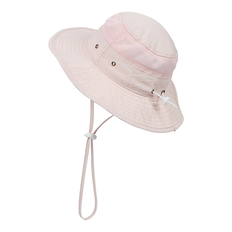 Cappello estivo a secchiello per bambini cappello da spiaggia grande gronda cappello da sole per ragazzi ragazze bambini bambini cappello da pescatore cappello Panama: Pink