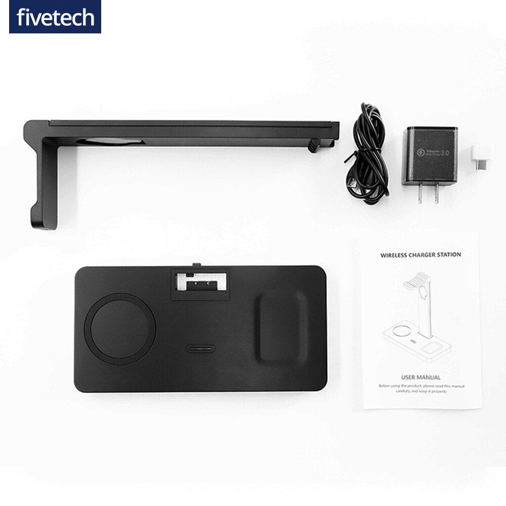 4 in 1 Wireless Charger Stand For Airpods Max iPhone 13 Pro Apple Watch QI Fast Wireless Charging Station For Airpods 2 3