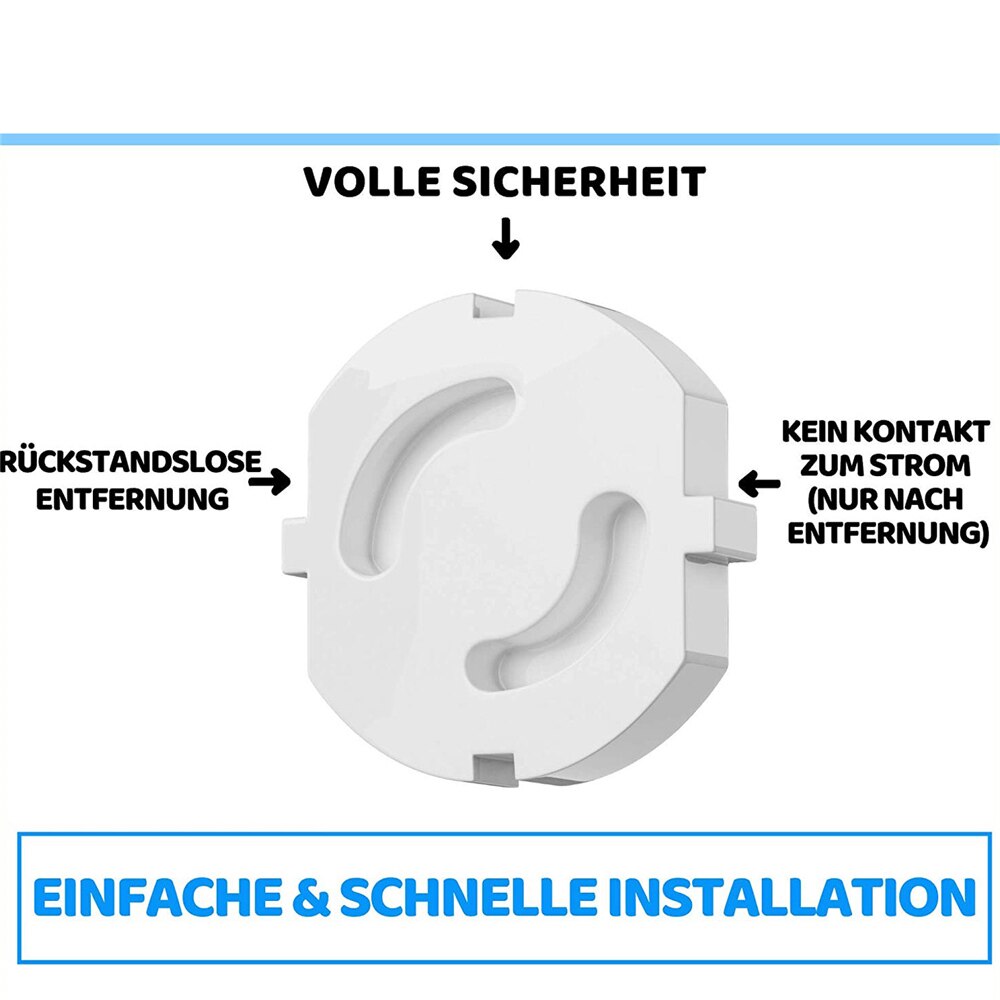 Socket Protectors Baby Veiligheid Stopcontact Cover Anti Elektrische Schok Voor EU Stopcontacten Wit