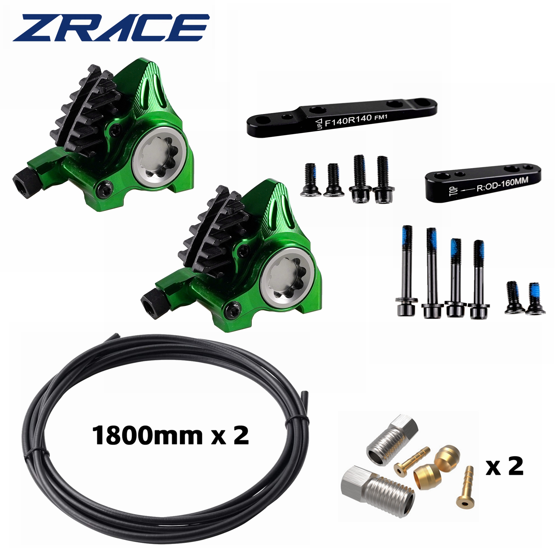 Pinza de montaje plano ZRACE XG, freno hidráulico de carretera, pastillas ICE-TECH, carrera BMX, peso ligero CNC completo