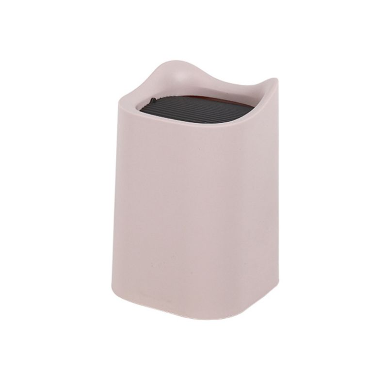 Desktop Vuilnisbak Met Deksel Mini Vuilnisbak Afvalbak Plastic Home Office Organizer Vuilnis Mand Diversen Opbergdoos: Pink
