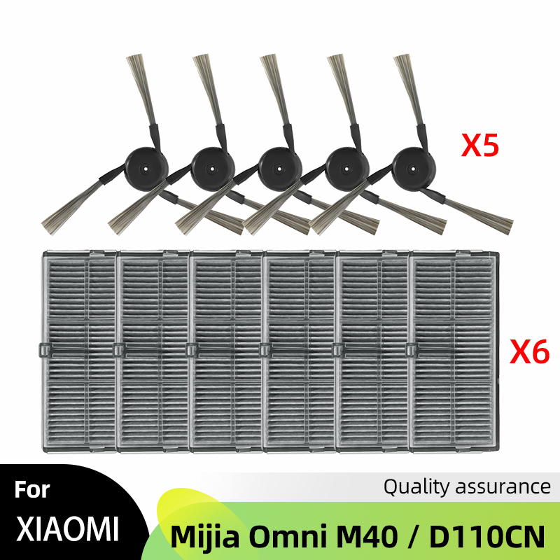 Ajuste para Xiaomi Mijia M40 / D110CN Robot aspirador de repuesto Cepillo Lateral principal filtro HEPA almohadillas de fregona bolsa de polvo accesorios de repuesto: Rosa
