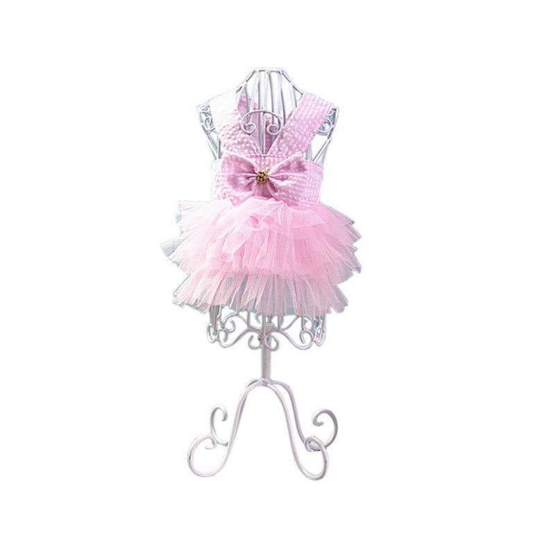 Swan Ballet Printing Warm Hond Roze En Witte Kleur Rok Voor Pet Katoen Gewatteerde Hond Dikkere Kleren Huisdieren: Roze / S