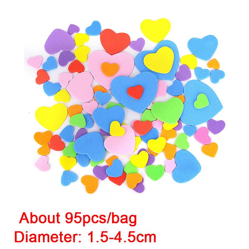 Naklejki 3D z pianki EVA Cartoon Animal Number Star Heart Vehicle Mix Color Samoprzylepne naklejki rzemieślnicze dla dzieci DIY Education Toys Gift: MULTI