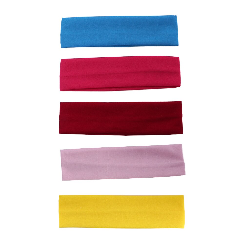 1pc women's/men's 19- color elastic yoga headband, running sweatband, outdoor gym hair band, turban fitness bandage, sports accessory