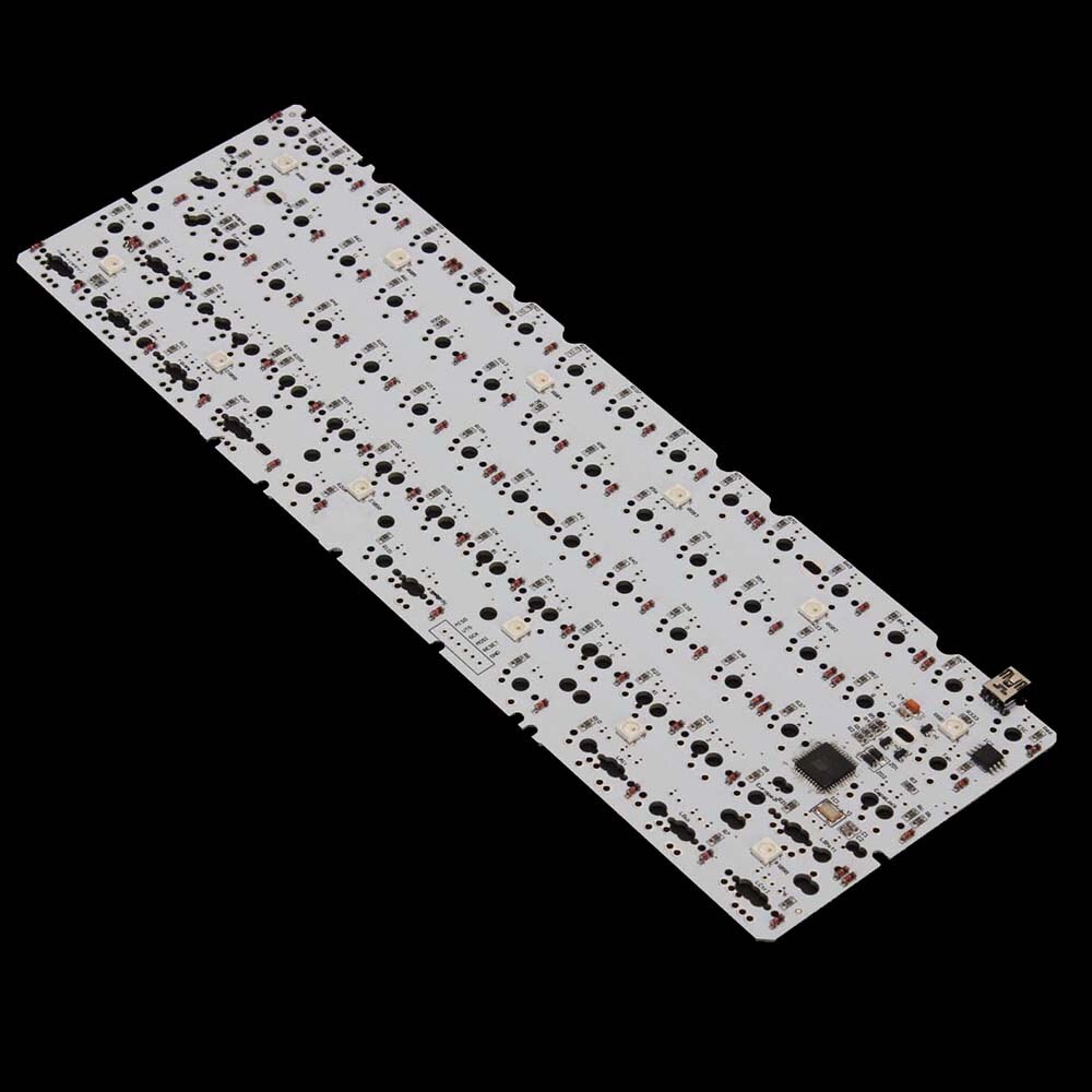 YMDK 60% YD60MB 64 Programmable Underglow RGB Led PCB Plate Stabilizers For DIY Mechanical Keyboard Interchange GH60 64