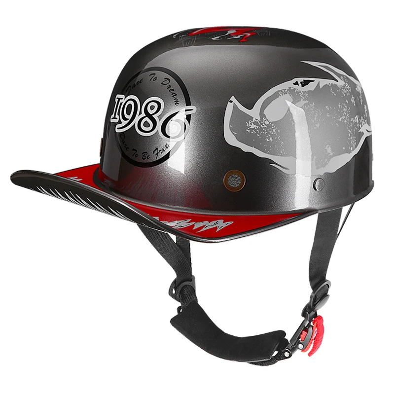 Motorcycle Venom Helmet Retro Baseball Cap Motorcycle Baseball Cap Accessories Vitange Duck Helmet Dot Casco Moto Motorbike: army green / M
