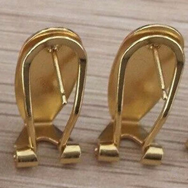 100 Stuks Zilver/Goud Kleur Vingernagel Earring Berichten zilver Vingernagel Earring Berichten Voor Sieraden Bevindingen