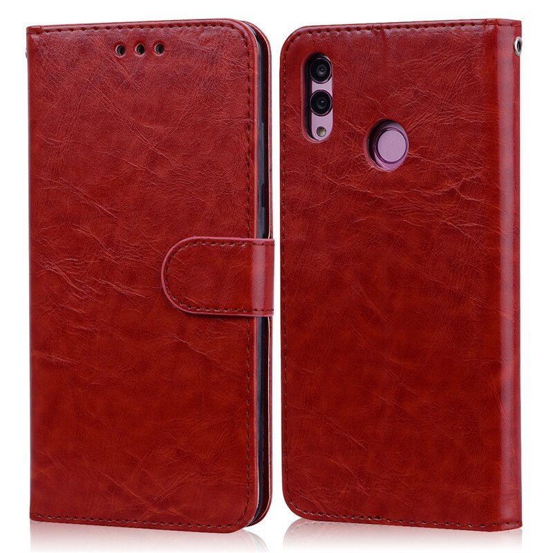 Voor Huawei P Smart Case Leather Wallet Flip Case Voor Huawei P Smart Case Boek Cover POT-LX1 POT-LX3 telefoon Case Fundas: Brown